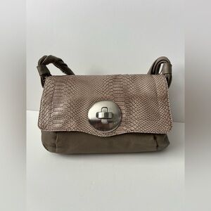 Vince Camuto Crocodile Embossed Shoulder Purse